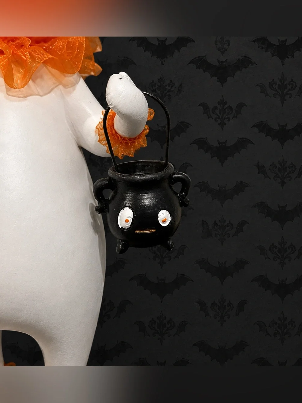 Ghoulish Carnival Pumpkin Jester & Clown Ghost Vintage-Style Halloween Set of 2